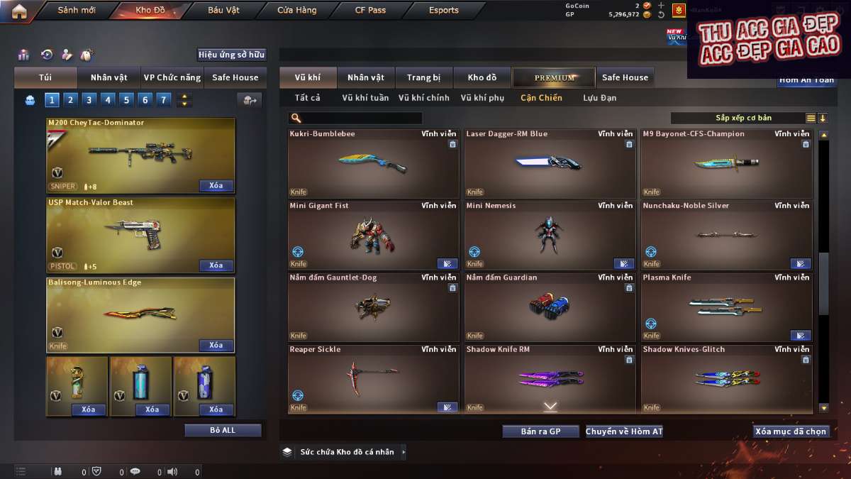 shop acc cf uy tin gia re